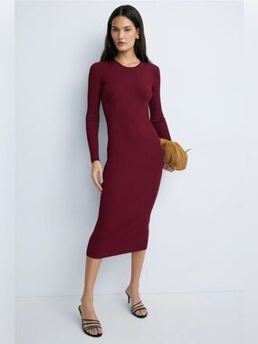 Adam Lippes Geo Knit Midi Dress